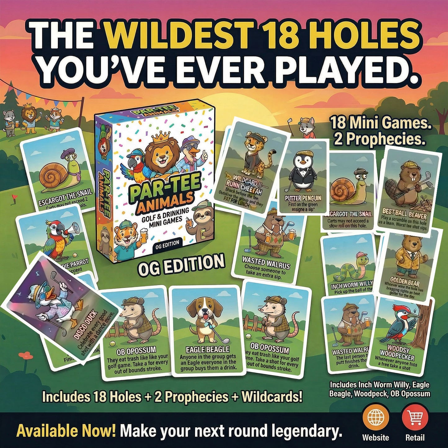Par-Tee Animals Card Game