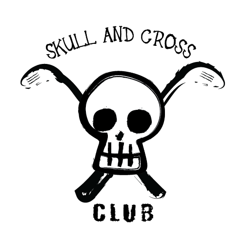 Skull and Cross Club White Dad Hat